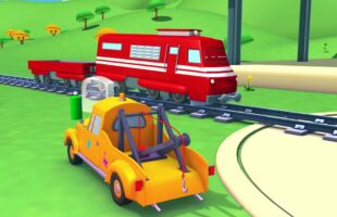 Tom the Tow Truck’s Paint Shop  – Lily the Bus is Hello Kitty  _ Truck cartoons for kids   ,animated cartoons Movies comedy action tv series 2018